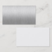 glanzend geborsteld aluminium visitekaartje (Voorkant / Achterkant)