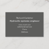 Glanzend geborsteld metaaleffect professioneel visitekaartje (Achterkant)