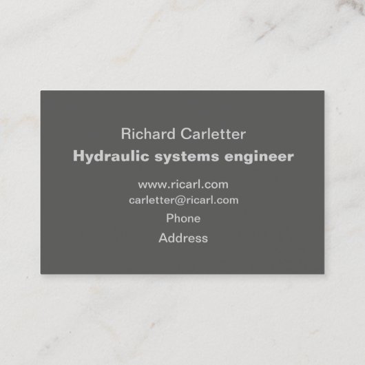 Glanzend geborsteld metaaleffect professioneel visitekaartje (Achterkant)