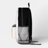 Glanzend geborsteld staal monogram bedrukte rugzak (Rechts)