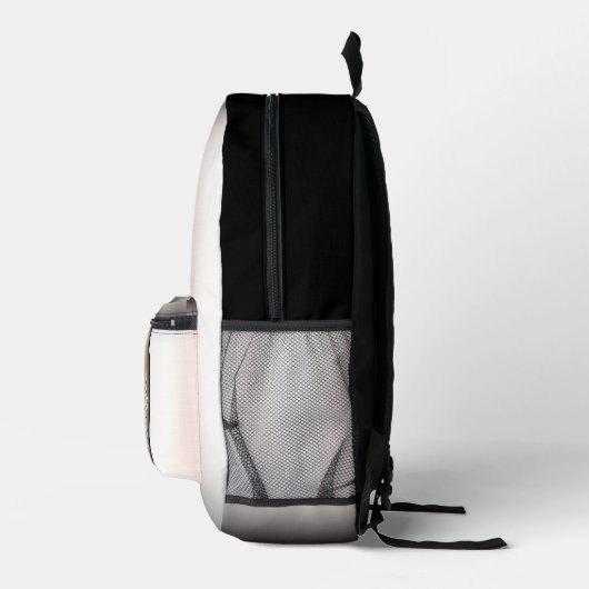 Glanzend geborsteld staal monogram bedrukte rugzak (Rechts)