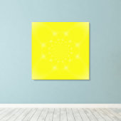 Glanzend Geel Canvas Afdruk (Insitu (Houten vloer))