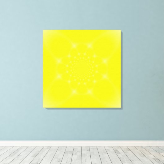 Glanzend Geel Canvas Afdruk (Insitu (Houten vloer))