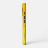 Glanzend geel druppeleffect iPhone 16 hoesje (Linkerkant)