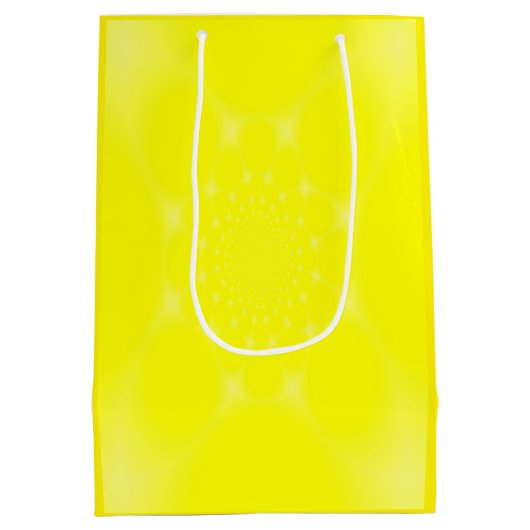 Glanzend Geel Medium Cadeauzakje (Achterkant)
