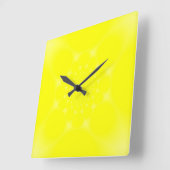 Glanzend Geel Vierkante Klok (Hoek)