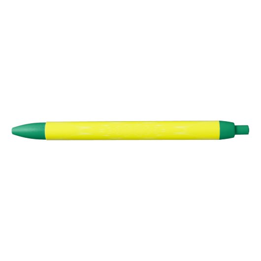 Glanzend Geel Zwarte Inkt Pen (Voorkant)