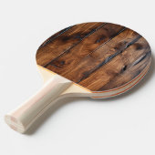 Glanzend gekleurd donker hout tafeltennisbatje (Voorkant Gekanteld)