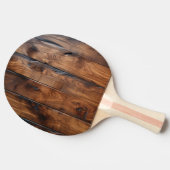 Glanzend gekleurd donker hout tafeltennisbatje (Zijkant)