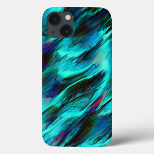 Glanzend gekleurd van cyaan naar blauw en rode vle Case-Mate iPhone case