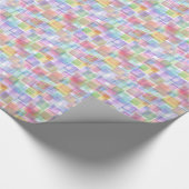 Glanzend geordend kleurenbereik cadeaupapier (Hoek)