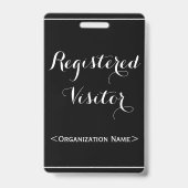 Glanzend "Geregistreerde bezoeker" badge (Achterkant)