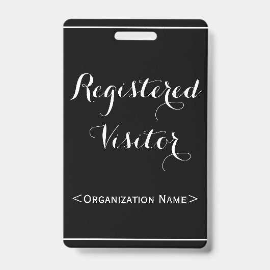 Glanzend "Geregistreerde bezoeker" badge (Voorzijde)