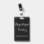 Glanzend "Geregistreerde bezoeker" badge (Voorzijde met clip)