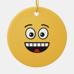 Glanzend gezicht met Open Mouth Ceramic Ornament
