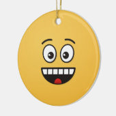 Glanzend gezicht met Open Mouth Ceramic Ornament (Links)