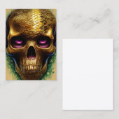 Glanzend glad glas Zoek naar gouden schedel Visitekaartje (Voorkant / Achterkant)