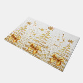 Glanzend glanzend glanzend kerstwit deurmat (Schuin)