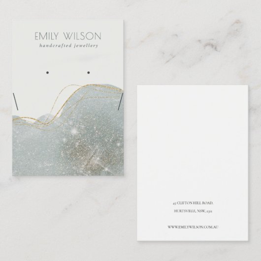 Glanzend glanzend glanzend Ketting Visitekaartje (Voorkant / Achterkant)