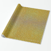 Glanzend glanzend gouden glitter cadeaupapier (Uitgerold)
