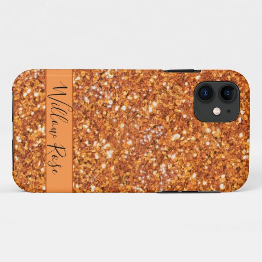 Glanzend glitter Case-Mate iPhone case (Achterkant (horizontaal))