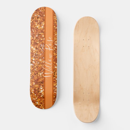 Glanzend glitter persoonlijk skateboard (Voorkant)