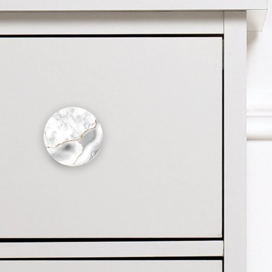 Glanzend Glitter, witte marmer Keramische Knop