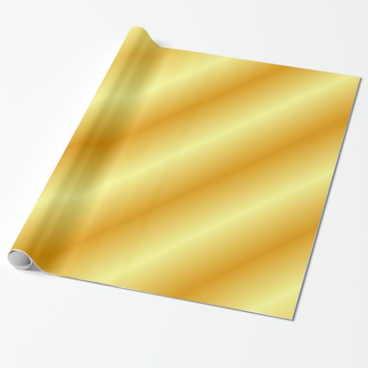 Glanzend Gold Kijk uit Elegant Moderne Sjabloon Go Cadeaupapier (Uitgerold)