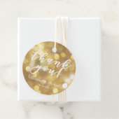 Glanzend Goud Bokeh Glitters | Dank je wel Bedankjes Labels (In situ)