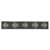 Glanzend Goud & Diamanten Glitter Bloemen Ornament Lange Tafelloper (Horizontaal)
