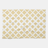 Glanzend Goud Glitter Rhomboid Patroon Theedoek (Horizontaal)