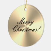 Glanzend goud metallische textuur aangepast kerstb keramisch ornament (Links)