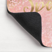 Glanzend Goud Roze Confetti Glam Glitters Muismat (Hoek)