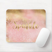 Glanzend Goud Roze Confetti Glam Glitters Muismat (Met muis)