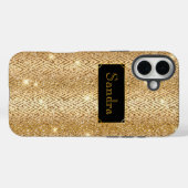Glanzend Goud schittert glamoureuze art deco Case-Mate iPhone Case (Achterkant (horizontaal))