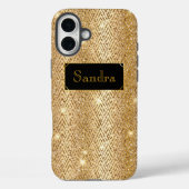 Glanzend Goud schittert glamoureuze art deco Case-Mate iPhone Case (Achterkant)