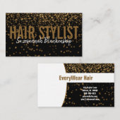 Glanzend goud t.o.v. zwart visitekaartje (Voorkant / Achterkant)