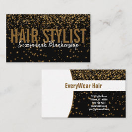 Glanzend goud t.o.v. zwart visitekaartje
