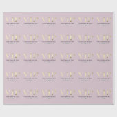 Glanzend Goud VIP op Roze Cadeaupapier (Vlak)