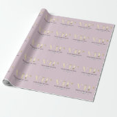 Glanzend Goud VIP op Roze Cadeaupapier (Uitgerold)