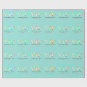 Glanzend Goud VIP op Teal Cadeaupapier (Vlak)