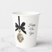 Glanzend Goud Zilver Nieuwjaar Middernacht Uur