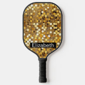Glanzend Gouden Bokeh Persoonlijk Pickleball Paddle (Voorkant)