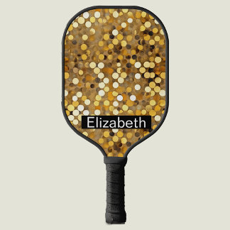 Glanzend Gouden Bokeh Persoonlijk Pickleball Paddle