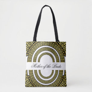 Glanzend Gouden Folie Effect Griekse Meander Onein Tote Bag