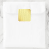 Glanzend Gouden Gesprenkelde Sjabloon Elegant Koel Vierkante Sticker (Tas)