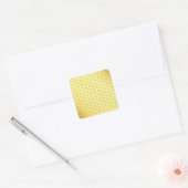 Glanzend Gouden Gesprenkelde Sjabloon Elegant Koel Vierkante Sticker (Envelop)
