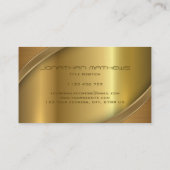 Glanzend Gouden Metaalblik Bruin Roestvrij staal Visitekaartje (Achterkant)