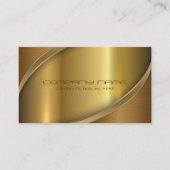 Glanzend Gouden Metaalblik Bruin Roestvrij staal Visitekaartje (Voorkant)