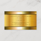 Glanzend Gouden Metaalblik Luxe Roestvrij staal Visitekaartje (Achterkant)
